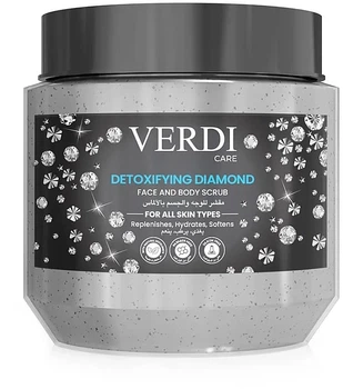 Детокс-скраб для обличчя та тіла - Verdi Diamond Detoxifying Face And Body Scrub 500ml