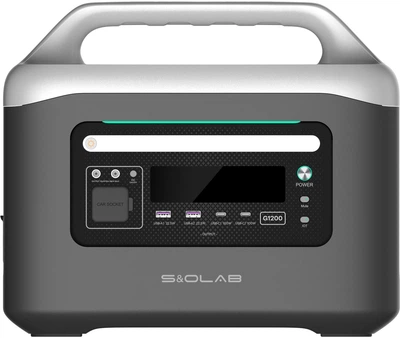 Зарядная станция с функцией УПС S&O LAB G1200 BYD 1581 Вт / 1024 Вт⋅ч / LiFePO4 полная зарядка за 90 минут Темно-серая