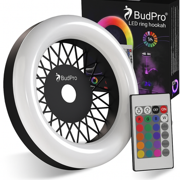 Светодиодная кольцевая лампа для кальяна BudPro Hookah LED Lamp Round Panel с пультом ДУ (5024701b)