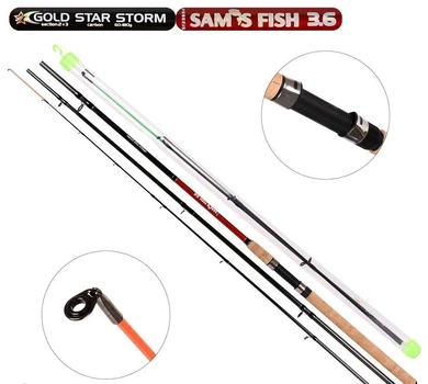 Спиннинг карповый штекерный фидер "Gold star storm" 3.6м 60-180г 2+3к SF23894