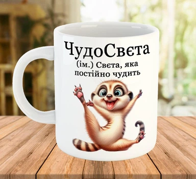 Іменна чашка для Світлани з веселим принтом Біла 330 мл