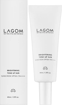Освітлювальний сонцезахисний крем Lagom Brightening Tone Up Sun 40 мл