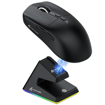 Бездротова акумуляторна миша, Attack Shark X6, PixArt PAW3395, 26000DPI Black, WIRED+2.4G+BT5.2