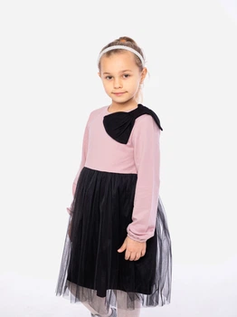 Дитяче плаття для дівчинки Vidoli G-21881W 104 см Пудровий/Чорний (4820161017954)