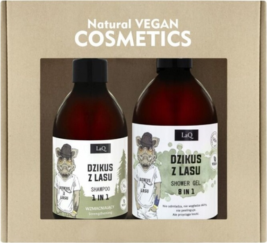 Zestaw męski LaQ Dzikus z Lasu Żel pod prysznic 500 ml + Szampon do włosów 300 ml (5905669761338)