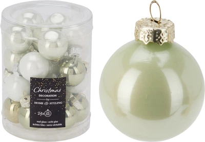 Набір ялинкових куль Christmas Decoration 2.5 см Різнокольоровий 24 шт (ARB101670)