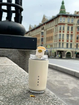 Термочашка Smeg для гарячих напоїв, молочна, 240 мл
