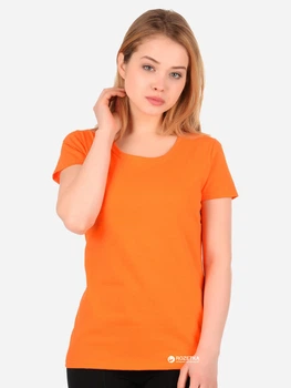 Футболка бавовняна жіноча Fruit of the loom Valueweight Ladies 061372044 XS Помаранчева (5000000005338)