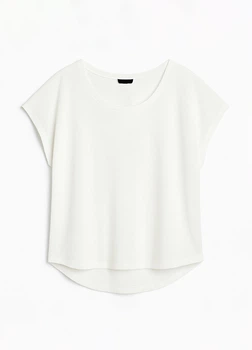 Футболка из вискозы Massimo Dutti 6843778251c40 M Белая (100000456)