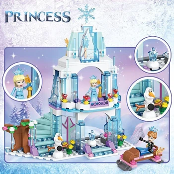 Детский конструктор Холодное Сердце Princess дворец Frozen ледяной замок принцесса Эльза