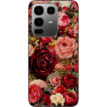 Чехол силиконовый SMTT для Infinix Note 50 Pro (X6855) Пионы и розы