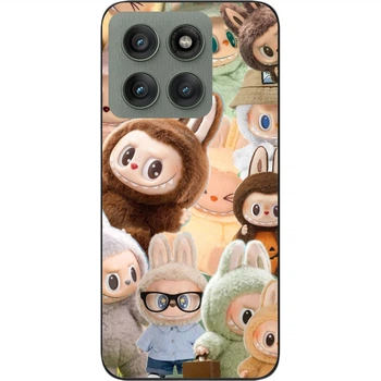 Силиконовый чехол SMTT для Motorola Edge 60 Pro Семейка Лабубу