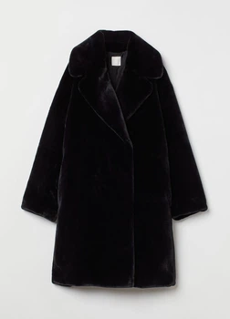 Еко шуба жіноча H&M 200800-2 2XL(175/128) чорний (2008000007)