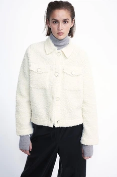 Кожушок жіночий H&M 205886-4 L(175/104) молочний (2058860005)