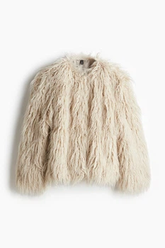 Кожушок жіночий H&M 211947-4 M(170/96) бежевий (2119470004)