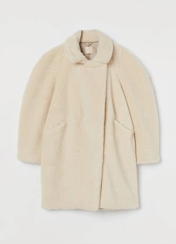 Еко шуба жіноча H&M 200003-4 XS(160/80) молочний (2000004779733)