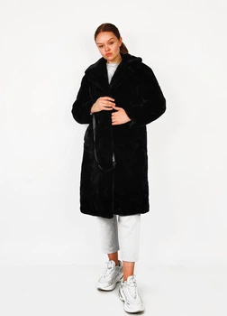 Еко шуба жіноча Boohoo 702671-2 36 чорний (2000004783044)