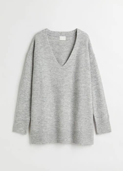 Жіночий джемпер H&M 207914-2 S(165/88) сірий (2079140003)