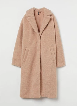Еко шуба жіноча H&M 202847-2 L(175/104) бежевий (2000005011221)