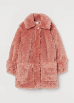 Еко шуба жіноча H&M 202300-4 S(165/88) рожевий (2000004780470)