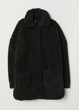Еко шуба жіноча H&M 202321-4 XS(160/80) чорний (2000004777968)