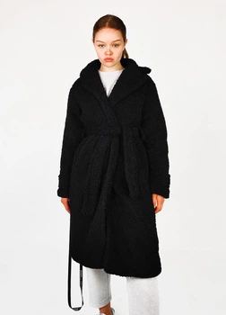 Еко шуба жіноча Boohoo 702673-2 38 чорний (2000004783068)