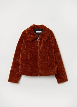 Кожушок жіночий H&M 4-200802 S(165/88) теракотовий (2000004660635)