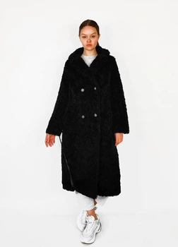 Еко шуба жіноча Boohoo 702672-2 36 чорний (2000004783051)