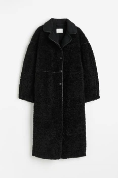 Еко шуба жіноча H&M 211936-2 XS(160/80) чорний (2119360002)