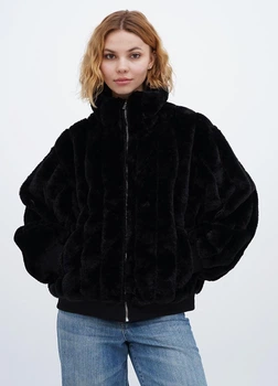 Кожушок жіночий H&M 710276-4 М(170/96) чорний (2000004900809)