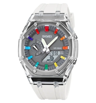 Часы наручные мужские Skmei 2100 White Grey, 2100WTGY (18434)