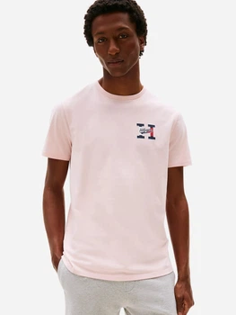Футболка хлопковая длинная мужская Tommy Hilfiger 992510157 L Розовая (1159846426)