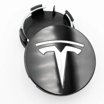 Ковпачки (заглушки) в диски TESLA (Тесла) 58 мм Чорний-металік CountryMan