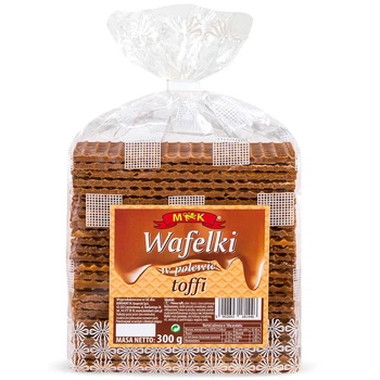 Вафли M&K Wafelki w polewie toffi Тоффи 300 г