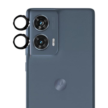 Защитное стекло DK для Motorola Edge 50 Neo | на камеру Lens Metal Ring Eagle Eye (022523) (black)