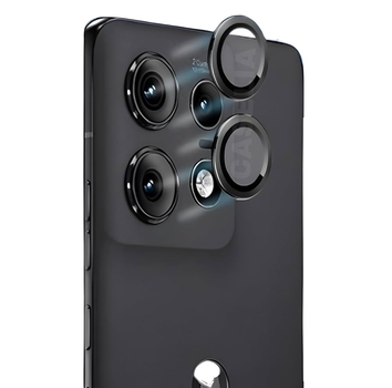 Защитное стекло DK для Motorola Edge 50 Pro | на камеру Lens Metal Ring Eagle Eye (022521) (black)