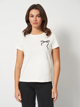 Футболка хлопковая женская Vero Moda 10335800 M Snow white (5715724704930)