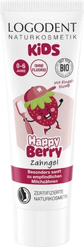 Дитячий зубний БІО-гель Logona Kids Happy Berry  Щаслива ягідка без фтору 75 мл (4017645001527)