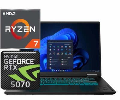 Ноутбук (2025) геймерський Gigabyte GAMING A16 Ryzen 7 260/ 16GB / 512GB/ Win11x Licensed/ RTX5070 / 16" 165Hz