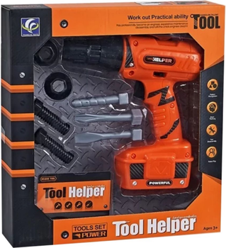 Zabawkowa wkrętarka Swede Tool Helper na baterie z wymiennymi końcówkami G7916 (5902496208678)