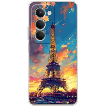 Силиконовый Чехол с Картинкой для Xiaomi Redmi 15 Принт (Париж, Эйфелева Башня) (67019-ysm038)