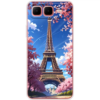 Силиконовый Чехол с Картинкой для Infinix Smart 10 Plus Принт (Париж, Эйфелева Башня) (67018-ysm036)