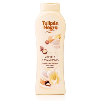 Парфюмерный гель для душа Tulipan Negro Floral Collection Bath And Shower Gel - Ваниль и Макадамия, 650 мл