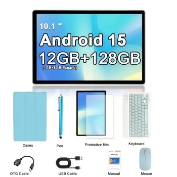Планшет Crelander W30 RPO 12GB/128GB з клавіатурою з мишкою стилус блакитний