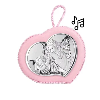 Ікона дитяча Ангел Охоронець музикальна (10 х 9 см) Valenti 10551 RA