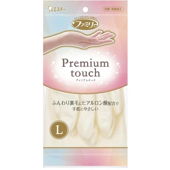 Бытовые перчатки с гиалуроновой кислотой ST Family Premium Touch, 1 пара, размер L (10.stc.001.l)