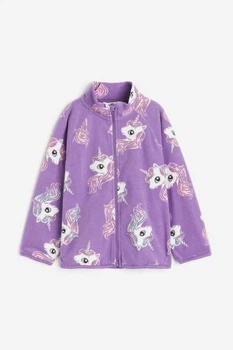 Фліска дівчинці H&M на замку 134-140 на 8/10 років з єдинорогами