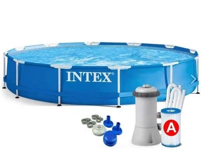 Каркасний Басейн Metal Frame Pool Intex 28212 366 x 76 см + Фільтр Насос