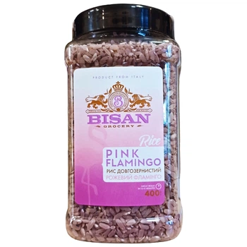 Рис довгозернистий Bisan Pink Flamingo рожевий 400 г