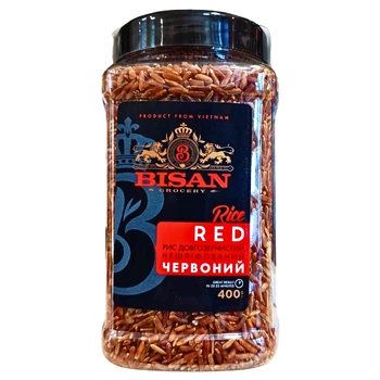 Рис червоний Bisan Red Rice нешліфований 400 г